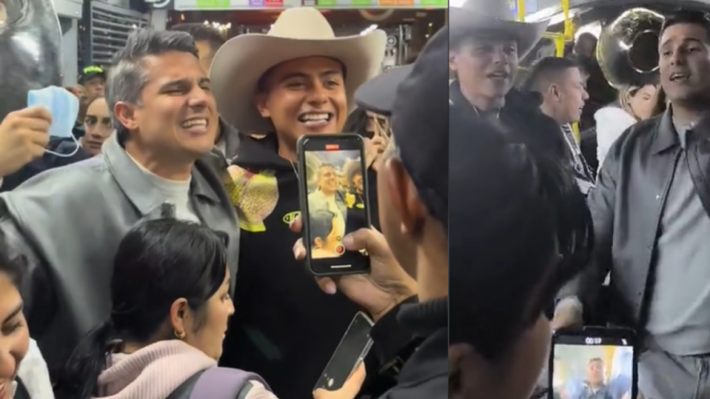 Pipe Bueno y Nico Hernández sorprendieron a usuarios en TransMilenio con concierto improvisado