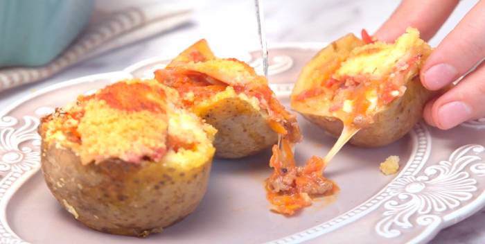 Receta: Papas rellenas con boloñesa