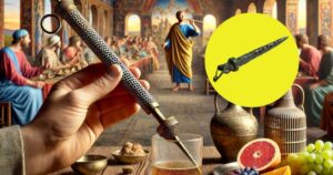 encuentran un filtro de bronce de 1.600 años que funcionaba con una pajita para beber con comodidad