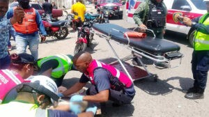 Accidente de tránsito deja a un GNB y un adolescente heridos en Cabimas