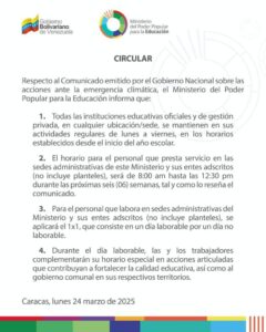 Actividades escolares continuarán con total normalidad ante medidas climáticas | Diario El Luchador