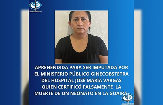 Aprehendida por el MP ginecobstetra que certificó falsamente la muerte de un neonato