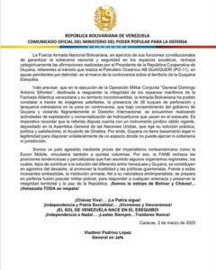 FANB rechaza acusaciones de Guyana sobre supuesta incursión de buque venezolano en territorio marítimo | Diario El Luchador