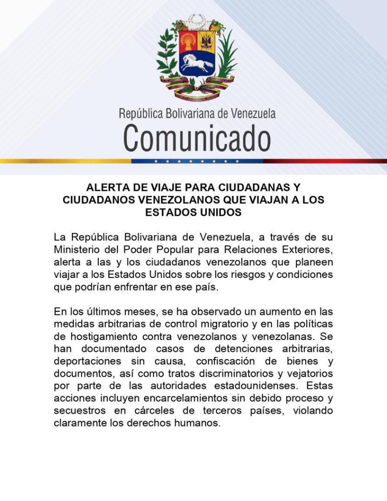 Gobierno nacional emite alerta a viajeros para que eviten ir a EE. UU. | Diario El Luchador