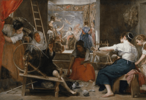 Las hilanderas, miradas y pintura