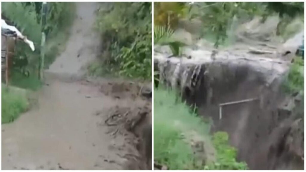 Lluvias causaron el cierre total de la vía a La Línea: hay derrumbes y desbordamientos de quebradas