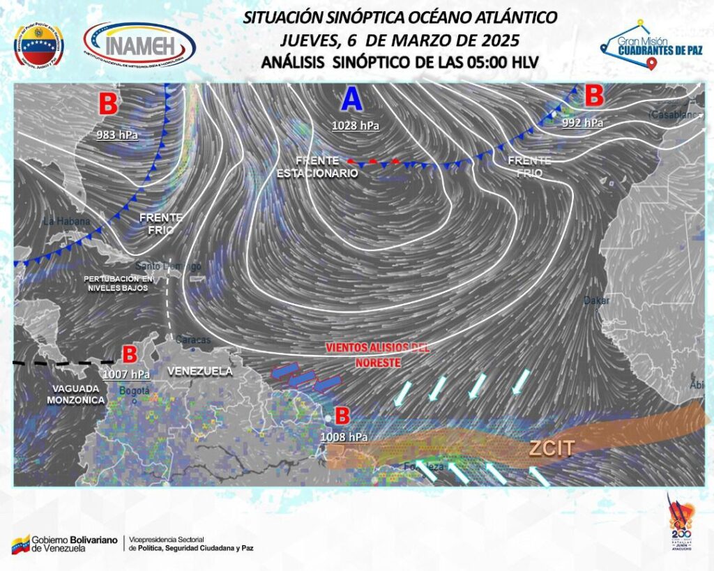 Lluvias ocasionales y altas temperaturas en Venezuela este 6 de marzo