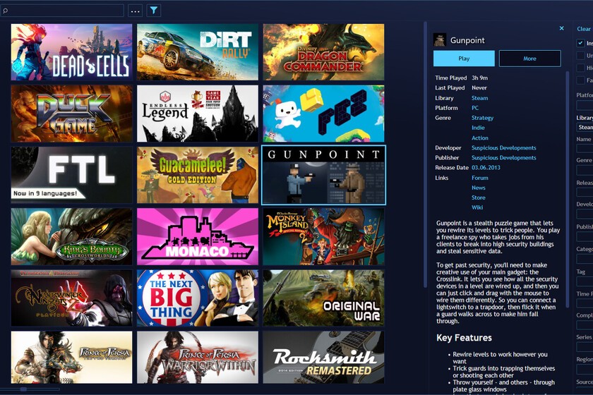Me harté de tener tropecientos launcher en el PC. Esta app ha fulminado el problema unificando las cuentas de mis 856 juegos
