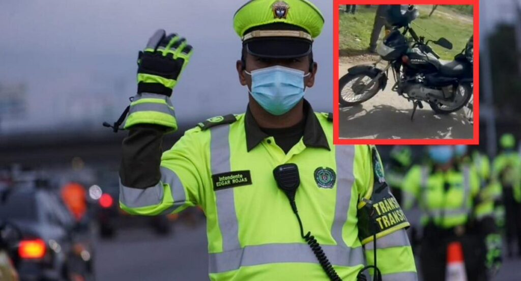 Policía le quitó la moto a un conductor en Cali, porque era negra