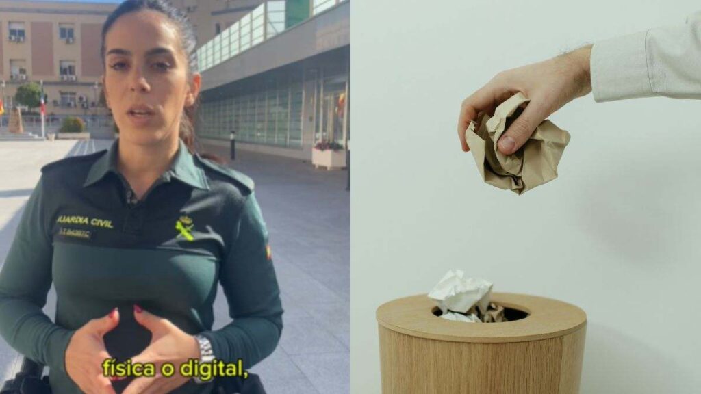 a partir de ahora, por seguridad no tires esto a la basura