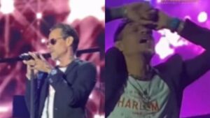le tiran botella a Marc Anthony en pleno concierto