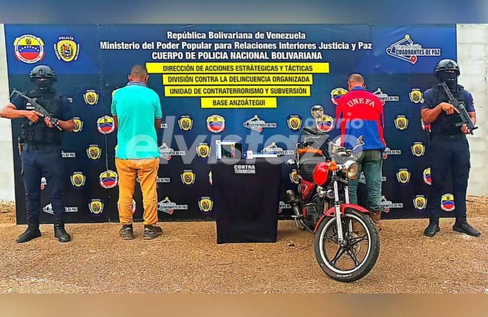 Dos falsos sindicalistas que controlaban cupos de trabajo del sector petrolero caen detenidos por la UCTS PNB en Anzoátegui
