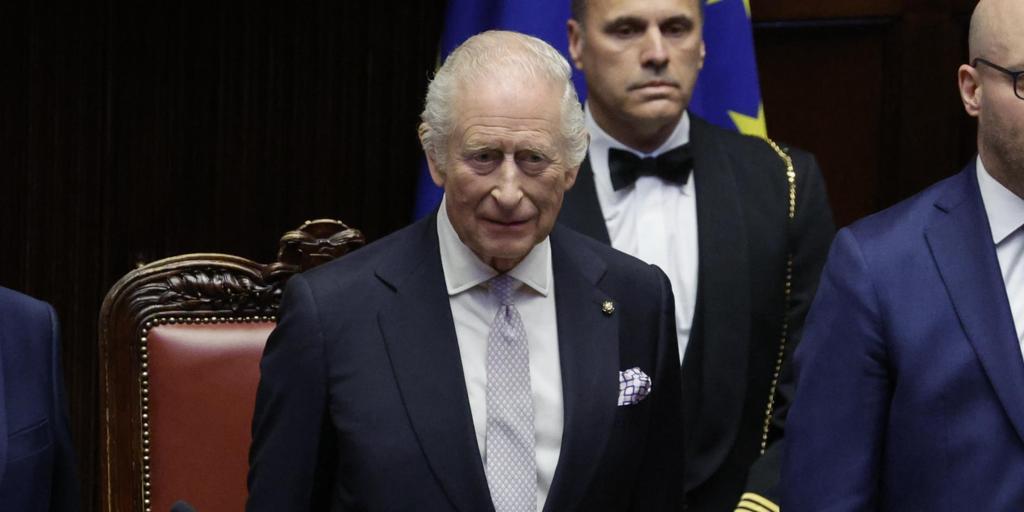 El Rey Carlos III afirma en el Parlamento de Roma que la paz «no puede darse por sentada» y elogia a Italia por su apoyo a Ucrania