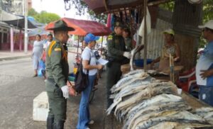 Magangué la Policía Nacional realiza controles de pescado