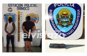 Hombres de 36 y 30 años de edad detenidos en Anzoátegui por lesiones recíprocas