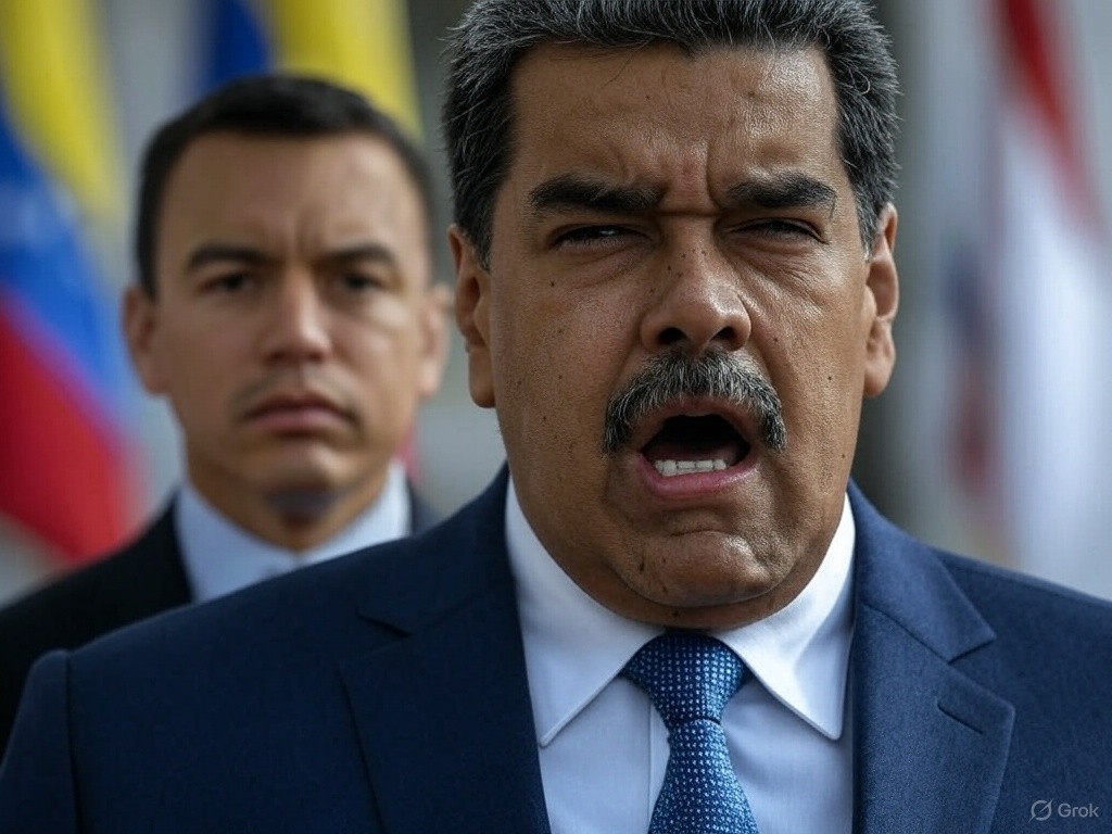 Maduro le grita a Noboa fraude