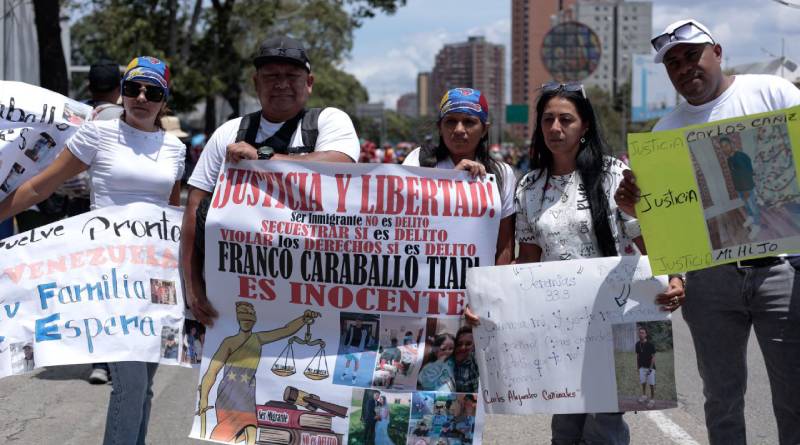 Marcharon una vez más para pedir liberación de venezolanos en El Salvador