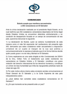 Ministerio Público responde a Nayib Bukele | Diario El Luchador