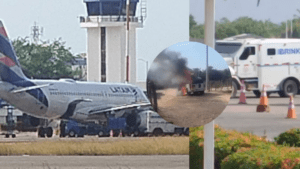 Reportan millonario robo a carro de valores y tiroteo en medio de pista de aeropuerto Almirante Padilla de Riohacha