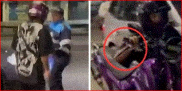 Agente tránsito- Bucaramanga- cuchillo- infracción- moto- sin papeles-