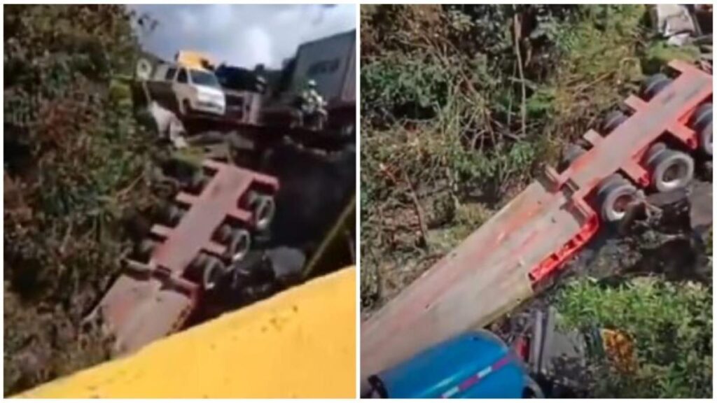 Tractomula se salió de la vía y cayó a un abismo en la carretera del alto de La Línea: esto se sabe