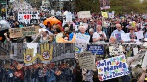 Trump y Musk enfrentan furia de 1200 protestas masivas en todo EE.UU.