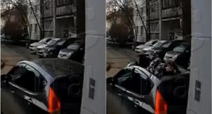 anciana cayó de sexto piso en un carro y se paró, video viral