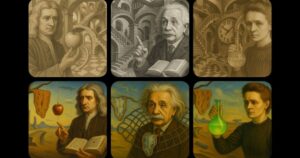 así imagina la IA la mente de estas grandes personas de la física