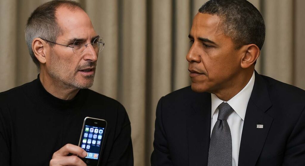 lo que Steve Jobs le dijo a Obama sobre fabricar el iPhone en EE.UU.