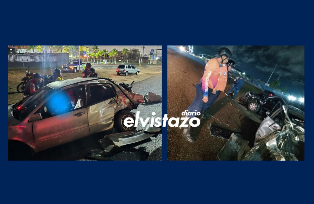 Aparatosa colisión cerca de la Redoma Metropolitana entre un Lancer y una Cherokee deja un conductor lesionado