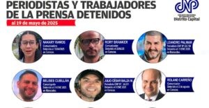 CNP exigió la liberación de 13 periodistas y trabajadores de la prensa arbitrariamente detenidos