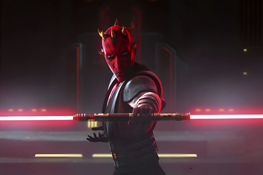 Darth Maul también se hizo el chulo en una escena de pasillo como Darth Vader, pero no necesitó una espada láser para reventarlos a todos