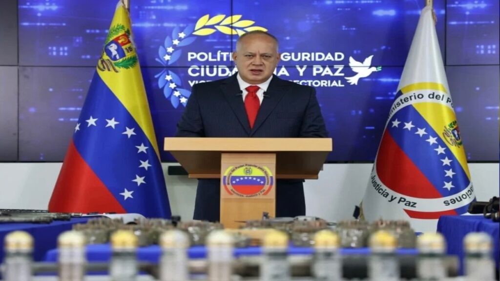 Diosdado Cabello anunció que «casi 60 ataques a instalaciones petroleras» habían sido neutralizados, y lanzó acusaciones contra las ONG, afirmando que tienen lazos con terroristas