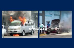 Dos vehículos sufrieron incendios en la Av. Francisco de Miranda el domingo 4 de mayo
