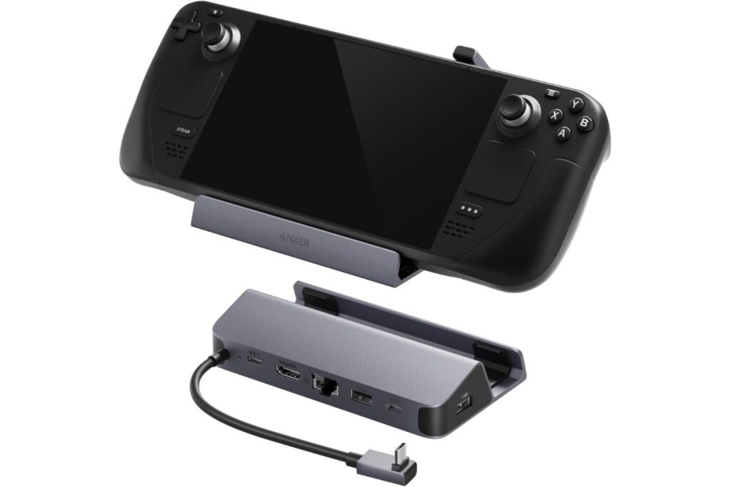 Anker Estación Base para Steam Deck/ROG Ally, Base 6 en 1 para Steam Deck, Hub USB C con HDMI 4K@60Hz, Ethernet 1Gbps, 2 Puertos USB-A y 1 USB-C, Carga rápida de 100W para Steam Deck, ROG Ally y Más