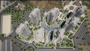 Maqueta digital del Caesar Palm Jumeriah, complejo residencial a la dubaití en cuya comercialización participaba Portnov