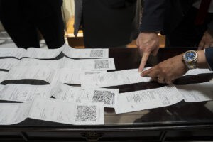Falta del código QR en actas durante simulacro electoral