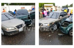 Fiesta y Elantra colisionaron en el semáforo adyacente a Mario Cervi