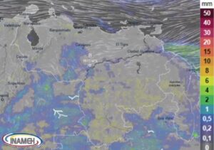 Inameh reporta nubosidad y lluvias en algunas zonas del país este #11May