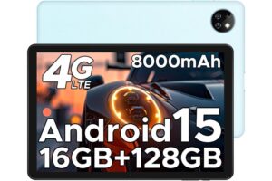 DOOGEE T10W Android 15 Tablet 10 Pulgadas 8000mAh, Tablets Andriod 16GB RAM+ 128GB ROM/ 2TB, Tablet con Tarjeta Sim Dual 4G LTE/5G WiFi,/ Face ID/Certificación Hi-Res/OTG/ BT5.0/ Tipo-C/ 3.5mm