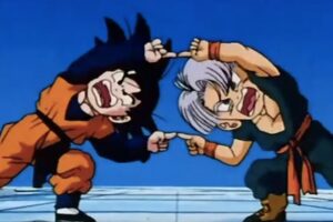 No es canon, pero esta rocambolesca fusión de Goten y Trunks de Dragon Ball es uno de mis momentos favoritos