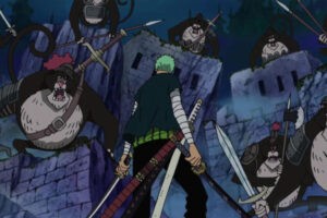 No sé si 100 hombres son capaces de vencer a un gorila, pero Eiichiro Oda demostró hace 15 años que Zoro puede con hasta ocho babuinos armados hasta las trancas