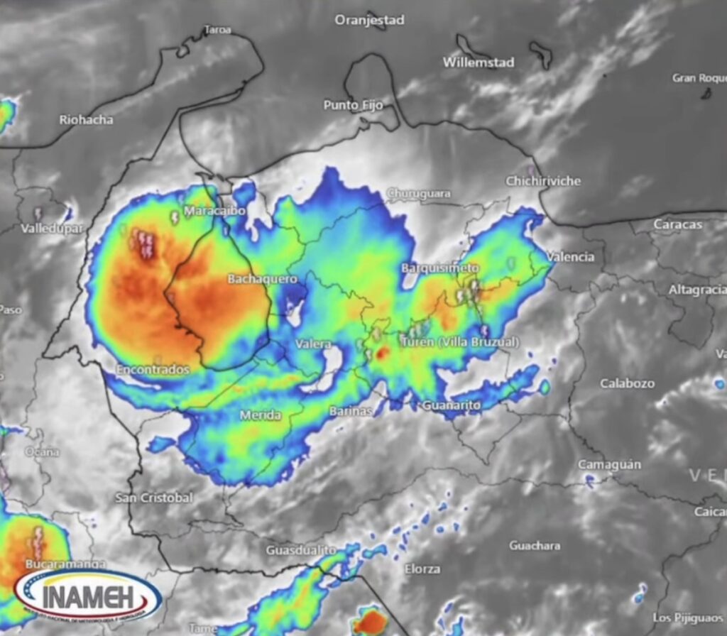 Nubosidad con lluvias de intensidad variable en gran parte de Venezuela este #17May