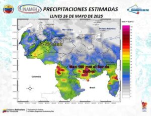 Onda tropical número uno se desplaza por el centro de Venezuela este #26May