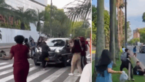 Repudio por vehículos que atropellaron a estudiantes de la Universidad del Valle, durante protesta
