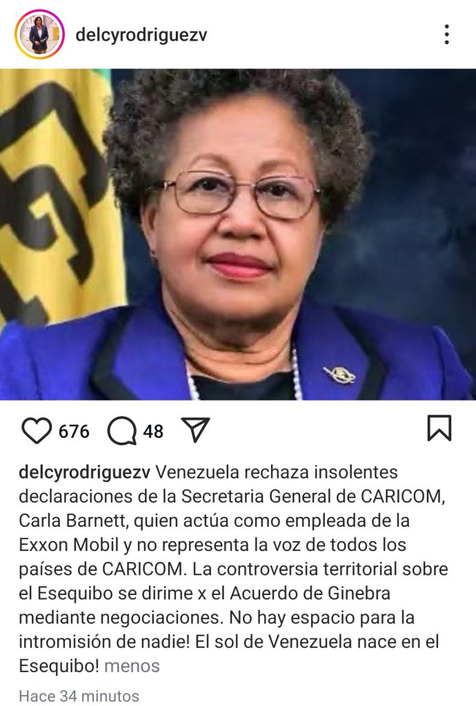 Venezuela rechaza intromisión de Caricom sobre el Esequibo
