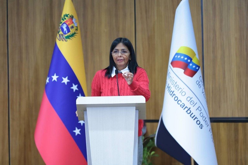 Vicepresidenta Rodríguez: El 46 % del petróleo mundial está bajo sanciones