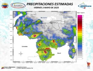 el pronóstico de Inameh para este #2May