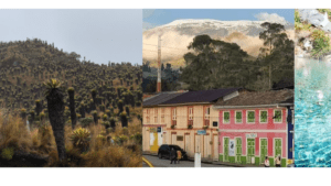 río de agua termal, vista al Nevado, cascada, cafés especiales y más