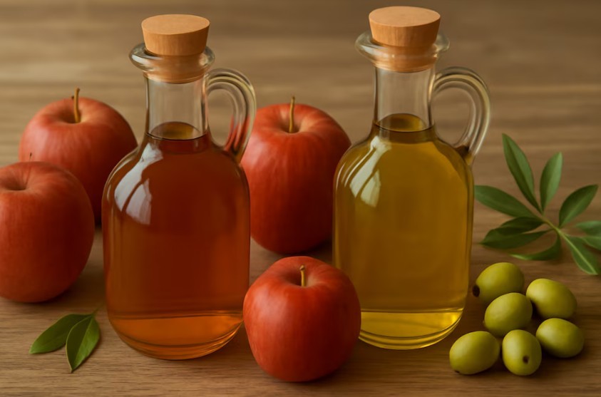 ¿Aceite de oliva o vinagre de manzana? Cuál es más saludable según los expertos
